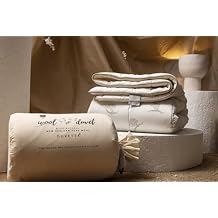 duvetta New Zealand Washable Wool Comforter - All Season Useable - 100% Cotton Cover Fabric - Medium Weight Wool Fill - Wool Duvet Quilt Queen Size 88inchx88inch