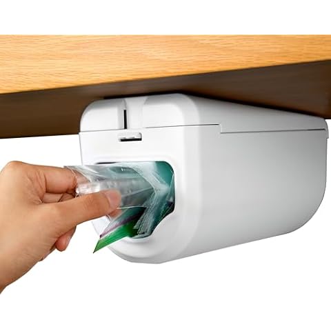 ELYPRO Ziplock Bag Dispenser for Quart, Sandwich, and Snack Bags | Under-Cabinet or Shelf Mount | Easy Front-Access Bag Dispensing | Kitchen Organization and Storage Solution Cover