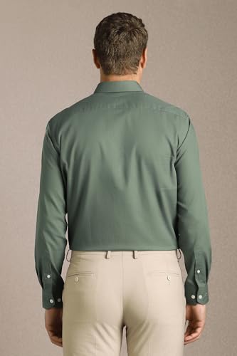 Image of Louis Philippe Men's Regular Fit Easy to Iron Everyday wear Premium Cotton Full Sleeve Solid Formal Shirt