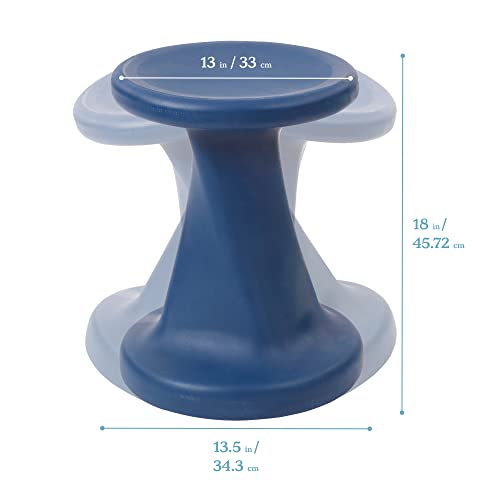 Image of ECR4Kids Twist Active Wobble Stool, 18in Seat Height, Classroom Furniture, Navy