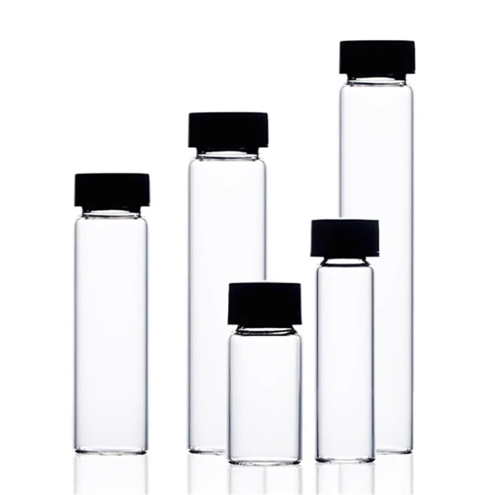 Attrezzature e forniture di laboratorio 100 pezzi bottiglia di vetro da laboratorio trasparente reagente 15 20 30 40 50 60 ml