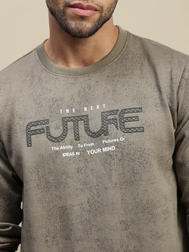 Image of Lux Nitro Men's Premium Fleece Sweatshirt | High Density HD Print | Soft & Warm Winter Wear | Stylish Casual Round Neck Pullover for Daily Use