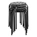 Norwood Commercial Furniture NOR-STOOLBB-SO Plastic Stack Stools, Black & Black