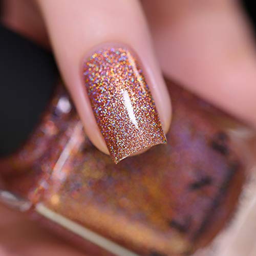 Image of ILNP Caroline - Glistening Rosy Copper Holographic Nail Polish