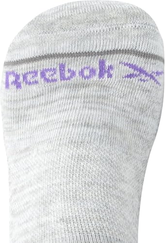 Image of Reebok Womens No Show Socks Moisture Wicking Cushioned Low Cut Socks 6 Pack