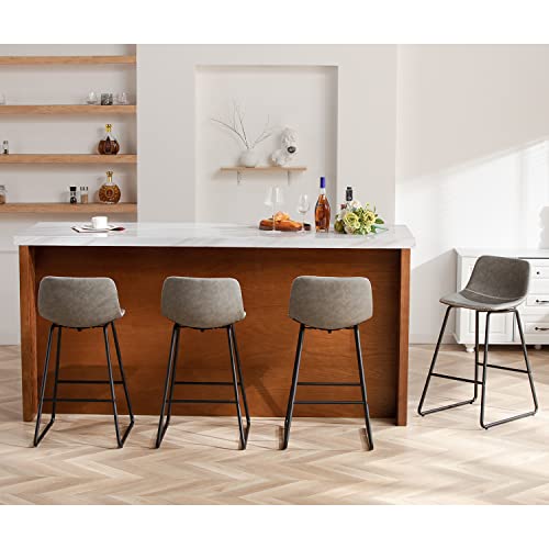 Image of Counter Height Bar Stools Set of 4 with Durable Stable Legs