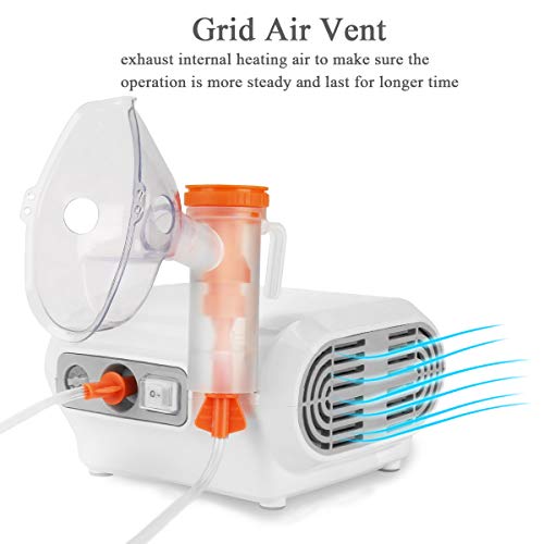 Tangxia Traditional Jet Nebulizer, Home Nebulizer Machine Personal Steam Atomizer for Kids and Elderly, Portable Compressor Nebulizer with 1 Set Accessories