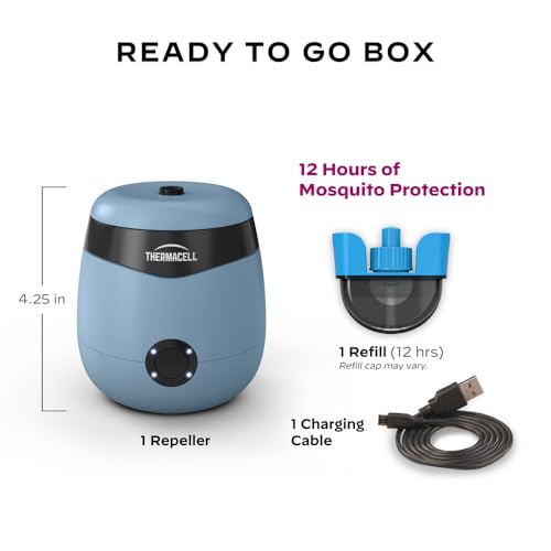 Thermacell Patio Shield E55 Mosquito Repellent E-Series Rechargeable Repeller; 20\' Mosquito Protection Zone; Includes 12-Hour Repellent Refill; No Spray, Flame or Scent; Bug Spray Alternative - Thumbnail 6
