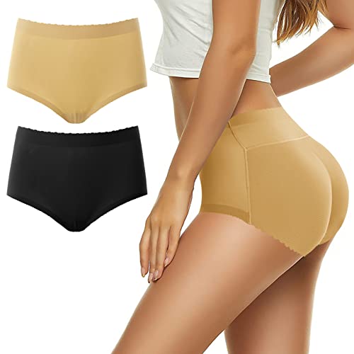 SEAUR Mujer Bragas Reductoras sin Costuras con Relleno Invisible Braguitas Adelgazantes Postparto Control de Abdomen L Cover