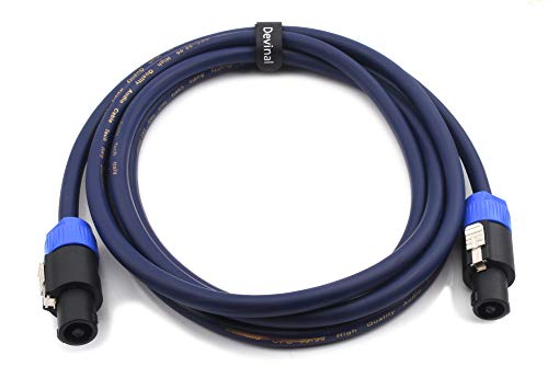Devinal Professional Speaker Cable 14 AWG Patch Cords, Speakon to Speakon Audio Amplifier