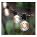 50FT G40 Outdoor Globe String Light Set-UL Listed Edison Pendant Black Light String for Indoor/Outdoor Holiday Decoration, Garden, Party, Backyard, Bistro, Pergola(Black Wire)
