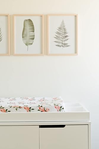 Miniatura 4 de Little Unicorn Funda para cambiador, 100% muselina de algodón, súper suave, cambio de pañales de bebé, lavable a máquina, 16 x 32 pulgadas (rosas de