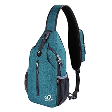 hiking sling bag with water bottle holder
