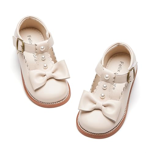 Image of Felix & Flora Toddler Little Girl Princess Dress Shoes-Mary Jane Flats for Girl Party School Shoes