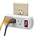 Uninex PS29UB Grounded Triple Plug Outlet On/Off Power Switch, ETL Listed, White, 2-Pack