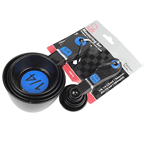 Chef Craft Easy To Read Plastic, Measuring Cup Set, 10 Piece Set, Blue #TOP1