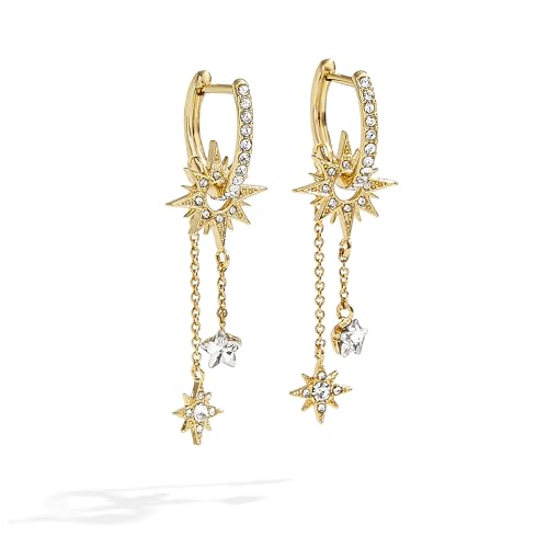 Galaxy Earrings - Clear/Gold