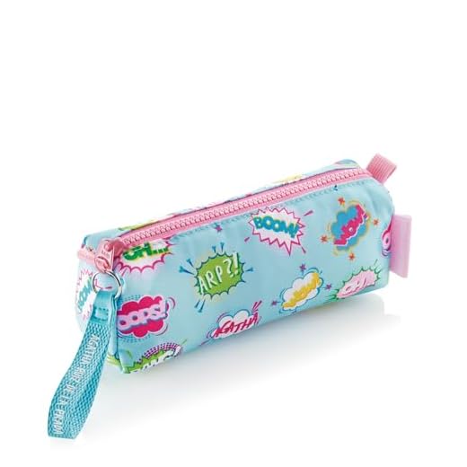 Miquelrius - Portatodo un Compartimento, Estuche Escolar Redondo, Cierre Cremallera de plástico Resistente, Tirador metálico, Portatodo Estuche de 205 x 60 x 75 mm, Diseño Agatha Ruiz de la Prada