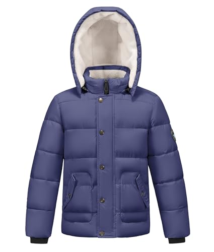WULFUL Kids Boy's Winter Coat Detachable Hat Puffer Windbreaker Warm Cotton Jacket Parka Down Outdoor Coats4