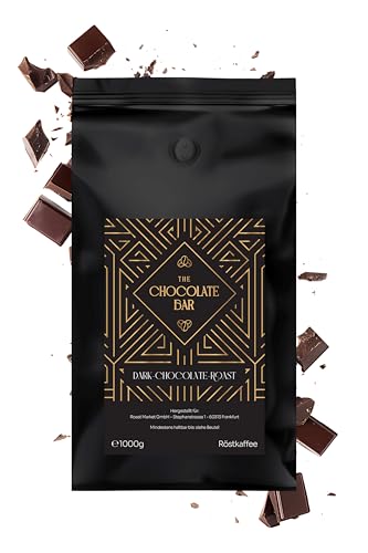 The Chocolate Bar 1kg | Espresso | Ganze Bohnen | 100% Robustabohnen | Dunkle Röstung | Intensive Aromen | Sehr wenig Säure |Ideal geeignet für Siebträgermaschinen, Espressokocher & Vollautomaten