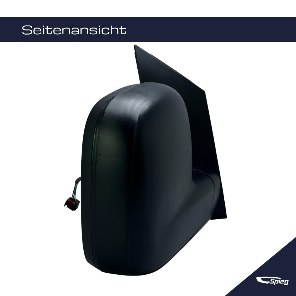 Spieg Außenspiegel Rechts für Volkswagen Caddy 3 2003-2015 Elektrisch Verstellbar, Beheizt, Manuell Einklappbar, Schwarz, 5 PIN (Beifahrerseite)