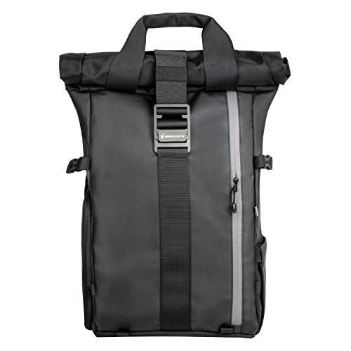 Camera Backpack Rolltop with Laptop Compartment Quick Side Access for DSLR SLR Cameras