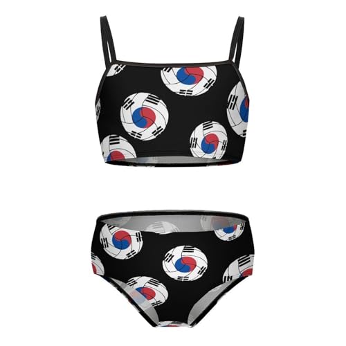 South_Korea Flag Volleyball Girls Swimsuits Two Piece Bikini Sets Beach Sport Swimwear Bathing Suit