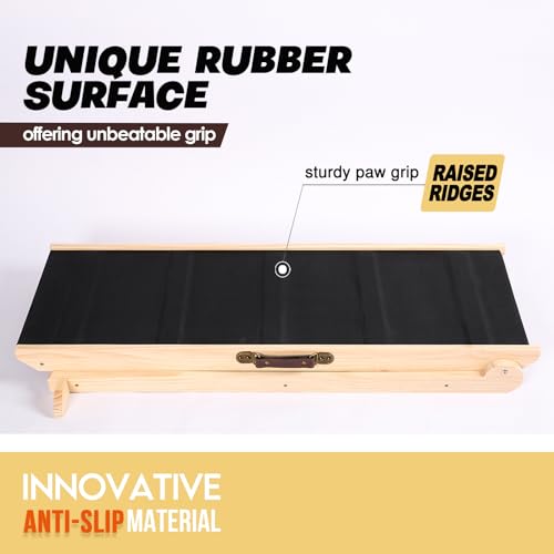 Woohoo-Dog-Ramp-with-Innovative-non-slip-Rubber-Mat-for-Couch-and-Bed-41-Long-and-Adjustable-from-14-to-24-Great-for-Pets-of-all-ages - Cucciolini Doodles   Woohoo-Dog-Ramp-with-Innovative-non-slip-Rubber-Mat-for-Couch-and-Bed-41-Long-and-Adjustable-from-14-to-24-Great-for-Pets-of-all-ages