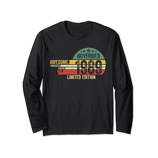 Regalo De Cumpleaños, Impresionante Desde Noviembre 1989 Manga Larga