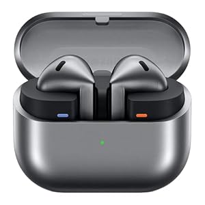 Samsung Galaxy Buds3 Kabellose Bluetooth-Kopfhörer, Active Noise Cancelling (ANC), Adaptive Geräuschunterdrückung, In-Ear-Kopfhörer mit 360 Audio, Silver, Inkl. Anymode Clear Case
