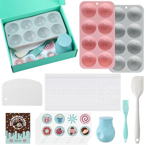 Zhehao 27 Pcs Christmas Hot Chocolate Bomb Making Set, Include