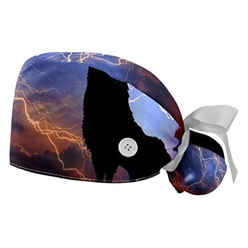 Casquettes de travail JDEZ loups à l'orage pour rester au frais en cuisine et atelier