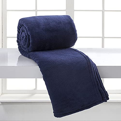 Cobertor Microfibra Casal Luxo Azul Marinho