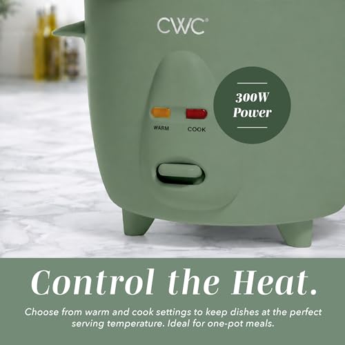 Image of COOK WITH COLOR 6 Cup Rice Cooker 300W - Effortless Cooking and Perfectly, Cooks 3 Cups of Raw Rice for 6 Cups of Cooked Rice, Green