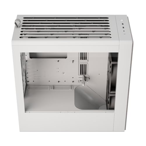 Image of HAVN BF 360 Flow High Airflow ATX Mid Tower PC Case, Semi-Open SGCC Steel Frame, SimpliCable Cable Management, 2X 180mm Fan, 1x 140mm Fan 360mm Radiator Mounts, Magnetic Panels - White