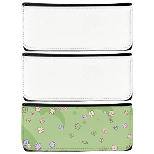 ZUYYON Estojo de óculos de sol de sublimação em branco transferência de calor couro PU bolsa de óculos de sol bolsa DIY capa protetora portátil para óculos, Branco, preto., tamanho �nico