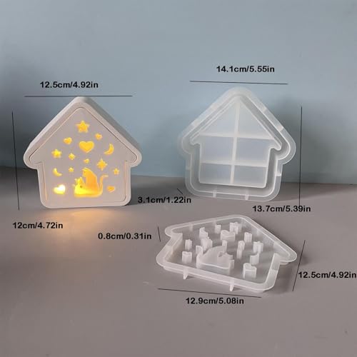 Moule silicone maison de chat : démoulage facile sans casse