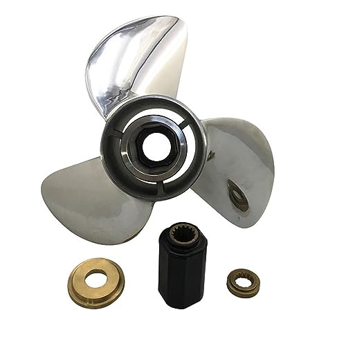 Image of Propeller 15 1 /2x17 for Engines 175HP 220HP 225HP 250HP Ship Stainless Steel 15 Tooth Spline LH 48-90159A46