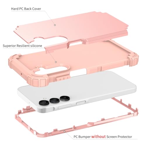 Coque Samsung Galaxy A16 Asuwish LK3JT Or Rose - Finition premium et design épuré - 2