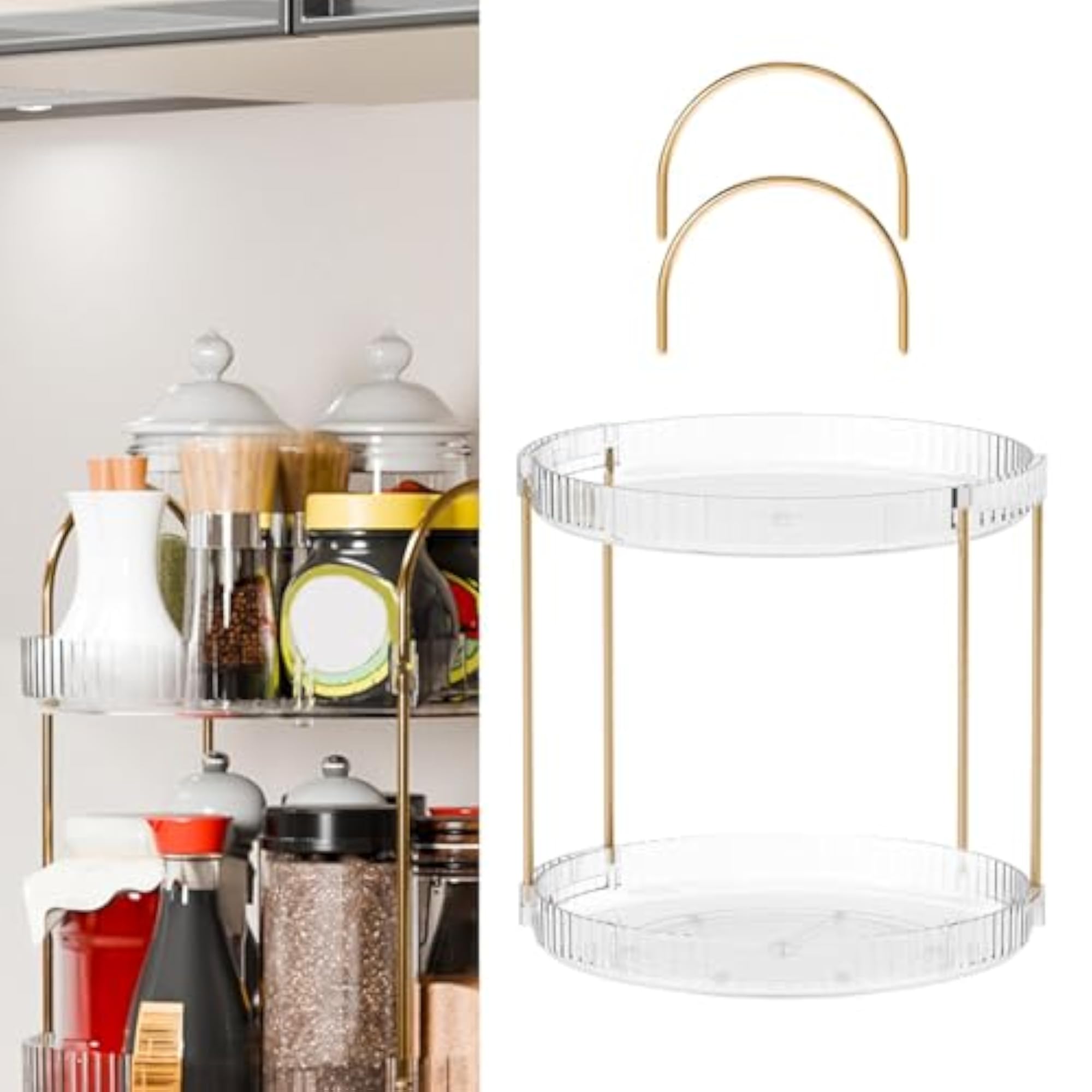 360° Rotating Makeup Organizer for Pantry and Kitchen