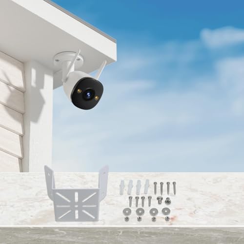 Soporte de pared de esquina de acero inoxidable para cámaras de seguridad, soporte de montaje duradero de cámara IP compatible con domo y CCTV para interiores y exteriores para Sys (blanco)