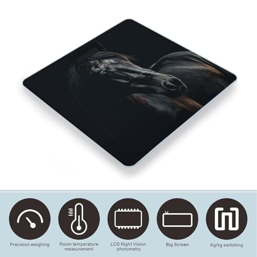 Báscula digital de baño con pantalla LED clara miniatura 3