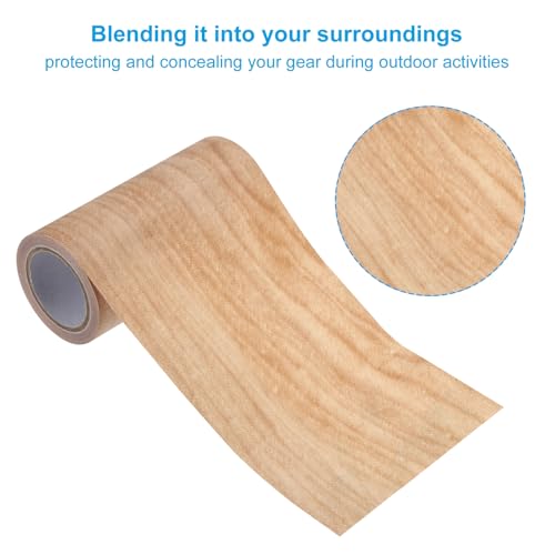 Image of PATIKIL Wood Grain Repair Tape 4 inch x15ft,2 Pcs Self Adhesive Realistic Textured Repair Tape Patch for Floor Door Table Cabinets Desk,Light Chestnut Maple