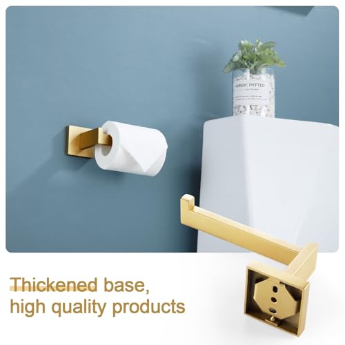 Image of KOKOSIRI Gold Toilet Paper Holder Toilet Roll Holder for Bathroom Kitchen Washroom T-304 Stainless Steel Wall Mounted, Gold Finish, B2003BG