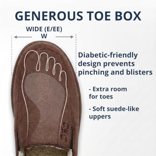Image of Dr. Comfort Relax Men's Diabetic Slipper, Fleece Lined, Closed Heel