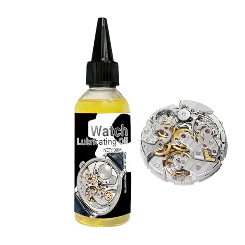 Huile Pour Horloge | Lubrifiant Huileux 100ml Pour Mécanismes D'Horloge - Graisse Réparation Montres | Pour Maintenance Atelier Réparation Horloger Maison Industrie