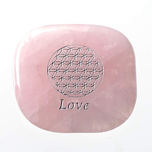 LUCAS ビジョンストーン （ローズクォーツ） フラワーオブライフ （Smile 笑顔/Love 愛) - 画像1