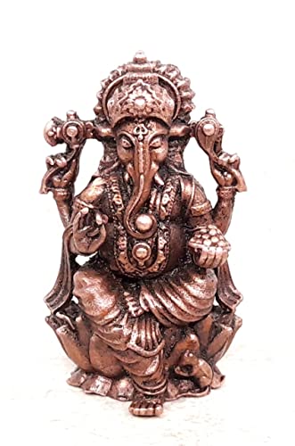 Image of Copper Ganesh Idol 2.0 in | Patina Antique Finish | 115g