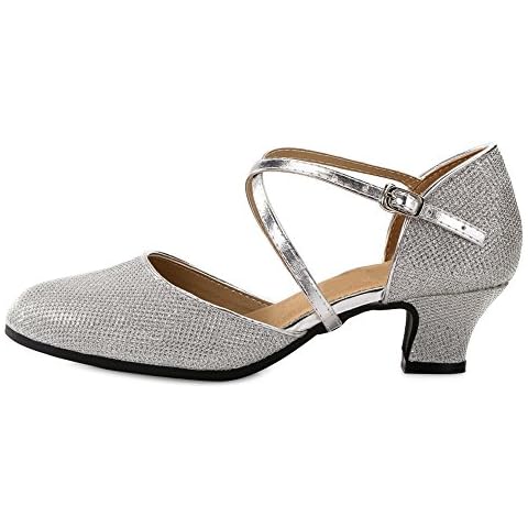 Phorecys OCHENTA Mujer Zapatos de Ballet Plateado EU 38 Cover