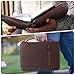Clysee Top Grain Buffalo Leather Bible Cover Real Leather Bible Book Cover with Handle, Pocket, Zipper, Book Protective Holder Christian Religious Carrying Case Organizer Portfolio